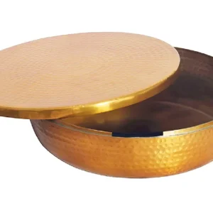 ORIENT alumínium-arany tál fedéllel 40 cm