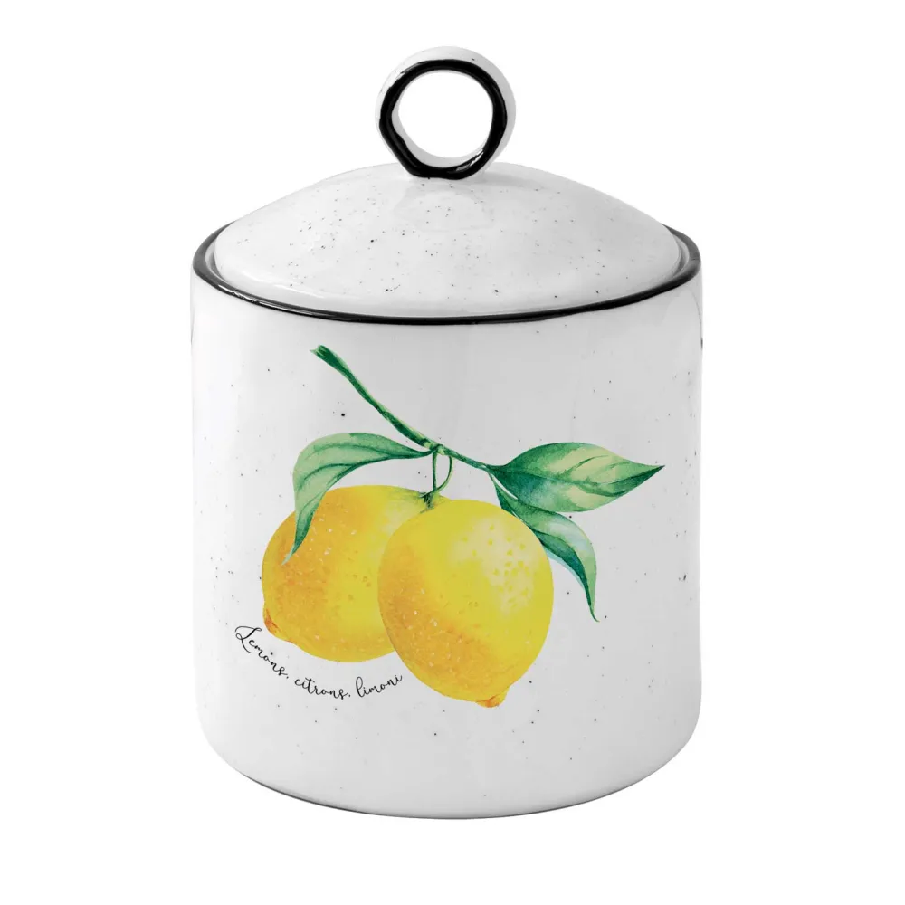 Citrom mintás Porcelán konyhai nagy tároló Amalfi