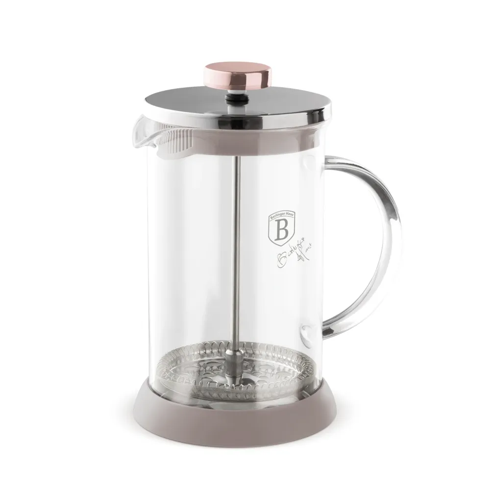 Dugattyús kávé és teafőző 800 ml szürke Berlinger Haus