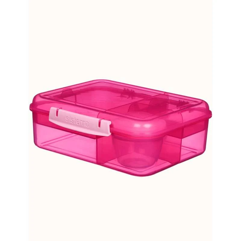 Sistema Étel tároló - Bento ebéd - 1.65L - Rózsaszín