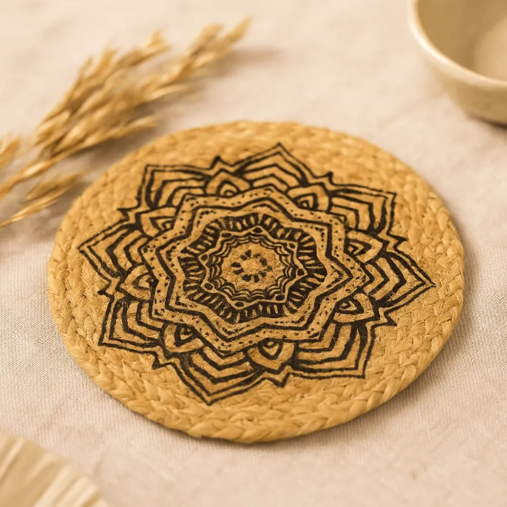 Juté alátét – Mandala mintával 30 cm