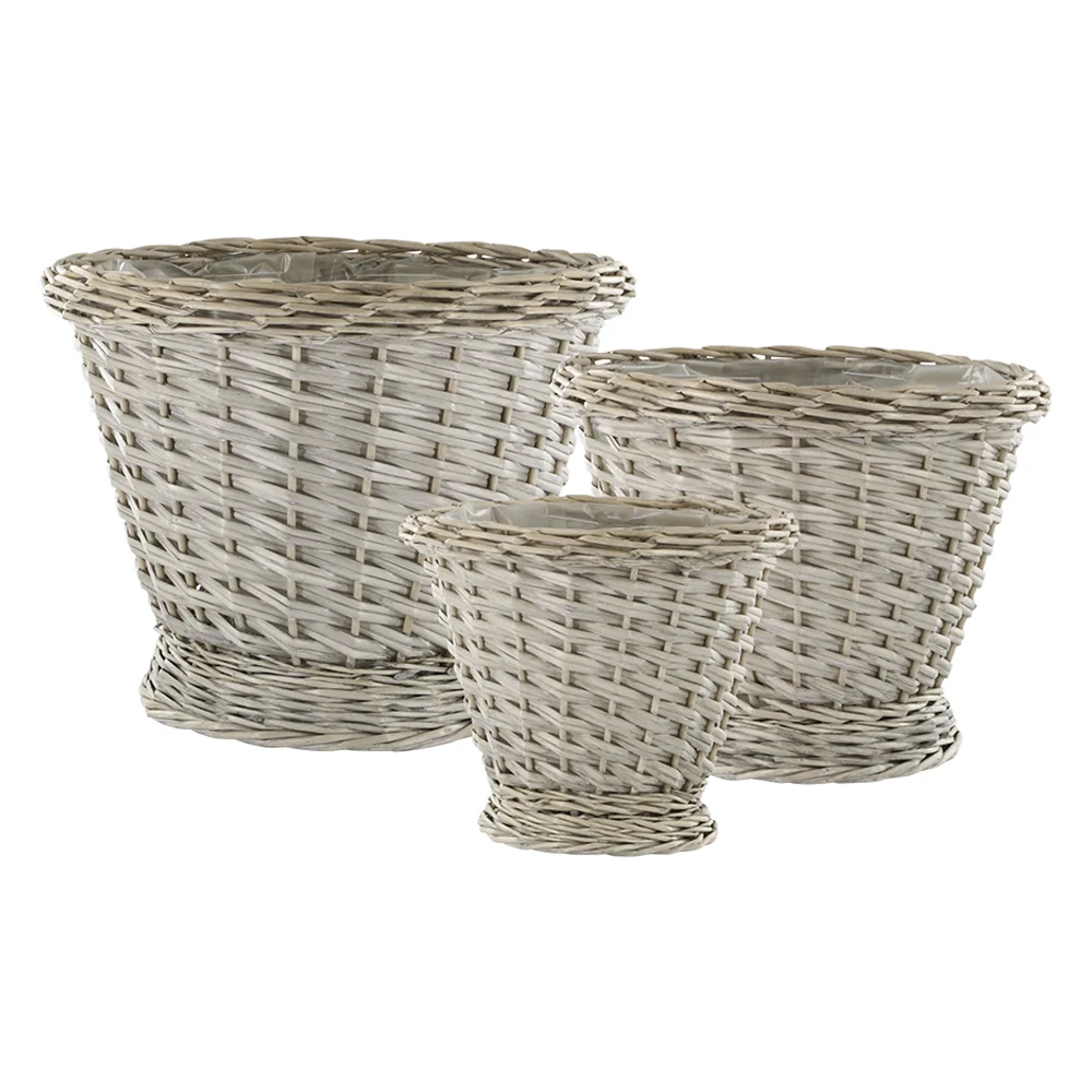 NORDIC HOME 3 db-os fűzfa kaspó szett 42 cm