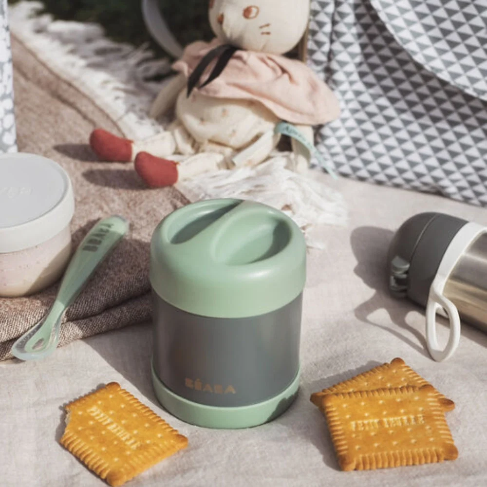 Beaba Baba termosz 300 ml Ásványszürke/Zsályazöld
