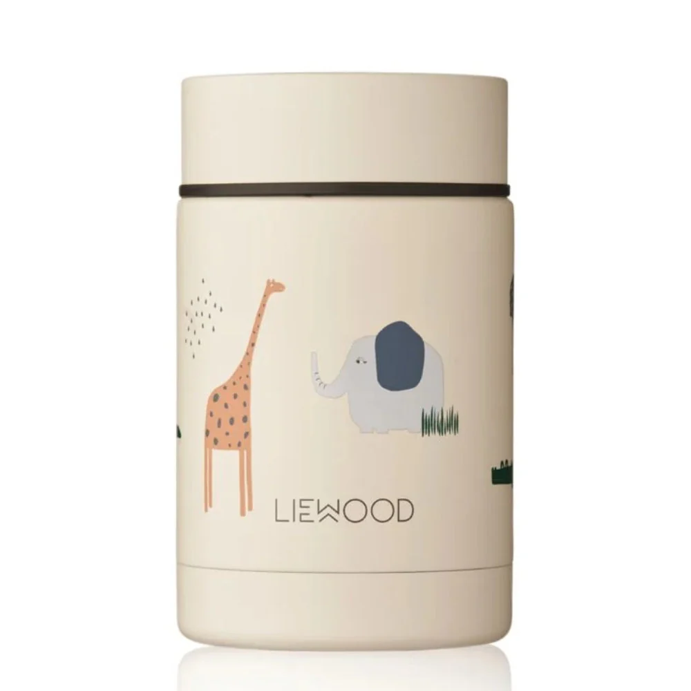 Liewood gyermek ebéd termosz Safari Sandy mix