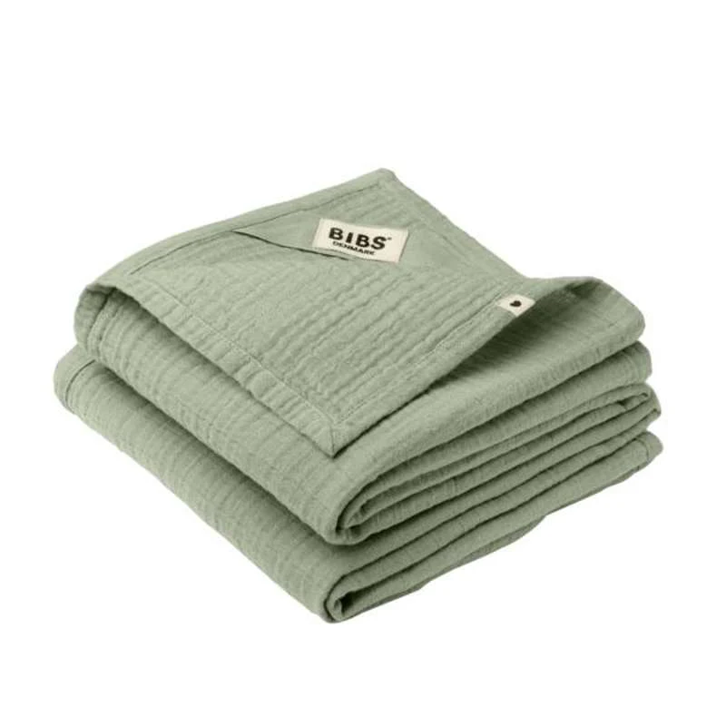 BIBS Alvás - Muszlin Pelenka 2 db/csomag - 70x70 cm - Zsálya