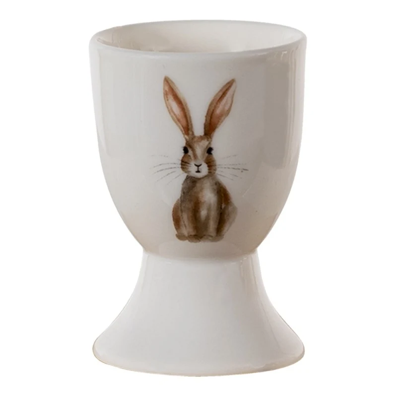 Nyuszis húsvéti porcelán lágytojástartó Rustic Easter Bunny