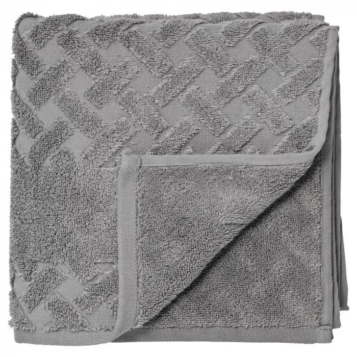 Laurie sötétszürke pamut jacquard törölköző – 50×100 cm (OEKO-TEX, gyors száradás)