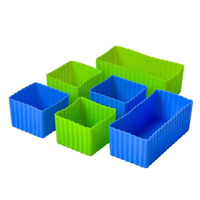 Yumbox - Szilikonformák az uzsonnás dobozhoz - 6 db - Kék/Zöld