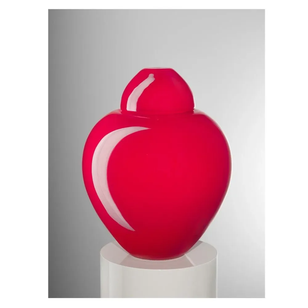 Ivv potiche váza szájfúvott üvegből Sophisticated Lady h.32cm vörös réteges 8518.1
