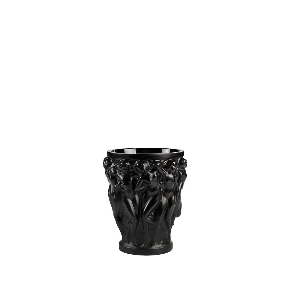 Lalique Bacchantes fekete kristályváza 10648400