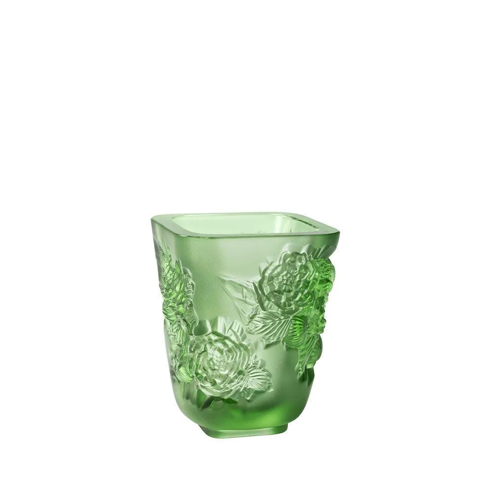 Lalique Pivoines Petit Modèle zöld kristályváza 10708800