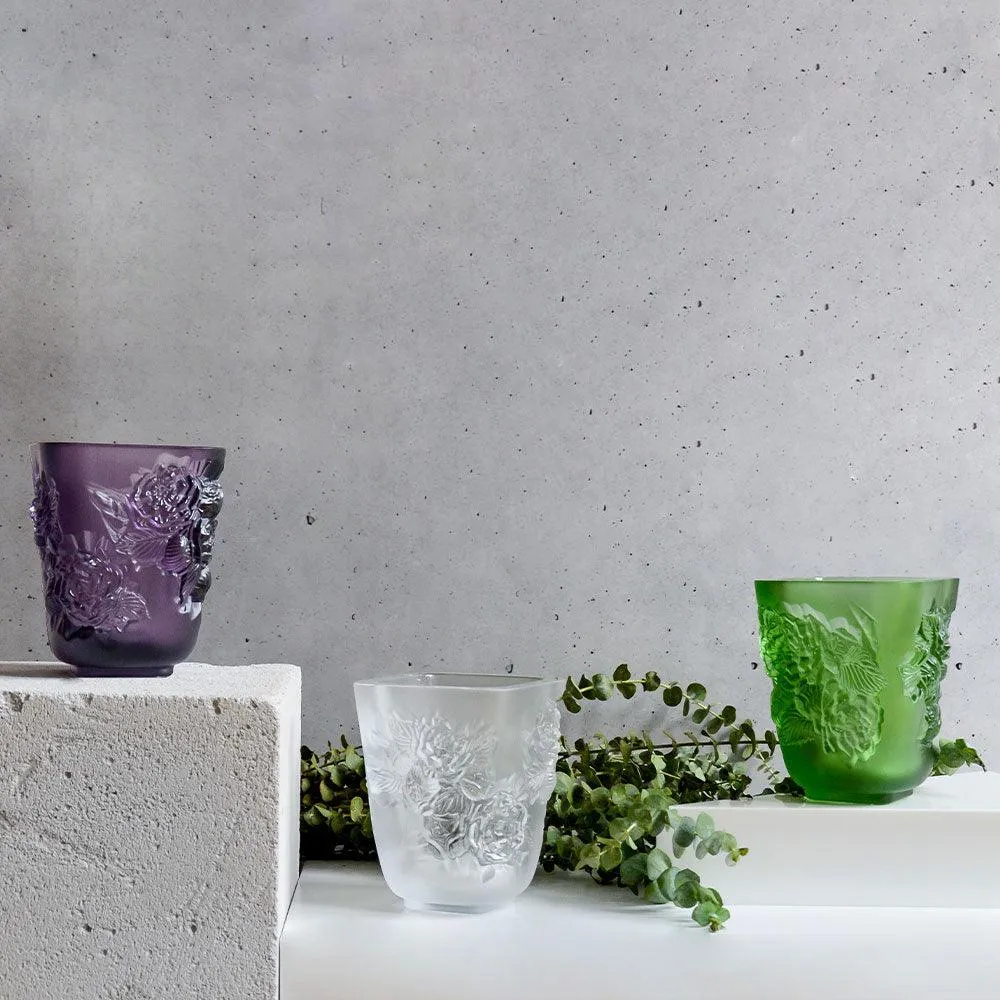 Lalique Pivoines Petit Modèle zöld kristályváza 10708800