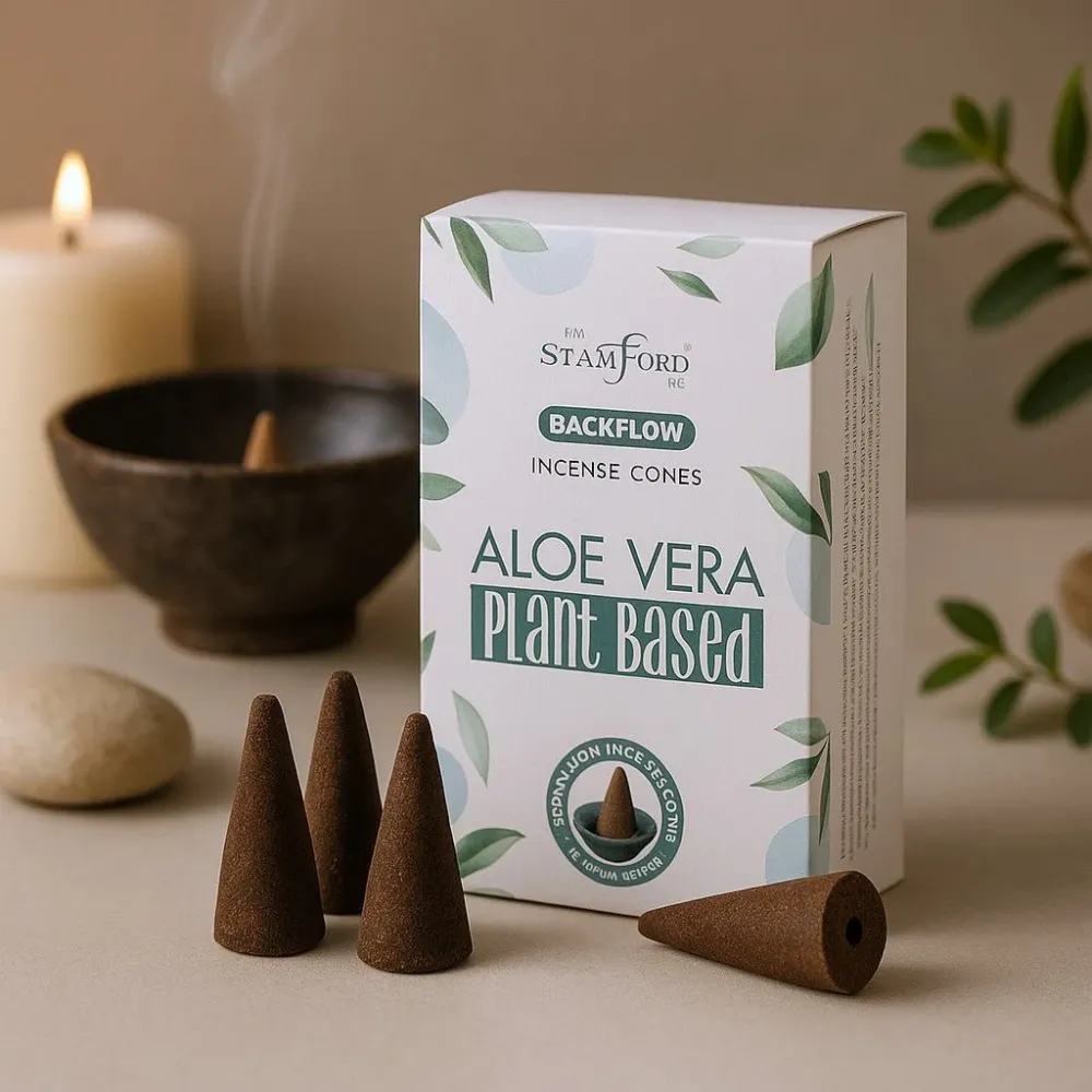Visszafolyó füstölő kúpok Aloe Vera 12 darabos csomag