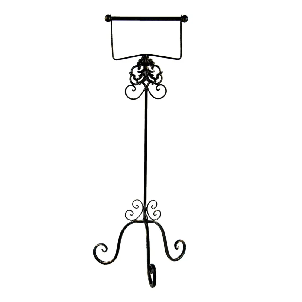 Vintage álló WC-papír tartó barna 72 cm