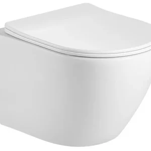 Eros ES BELLA SLIM fali WC - perem nélküli - WC ülőkével - VORTEX örvényöblítéssel - 49 cm
