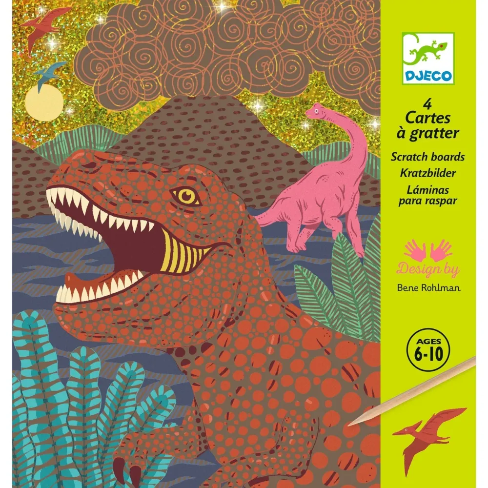 Djeco Scratch-off dinoszauruszok
