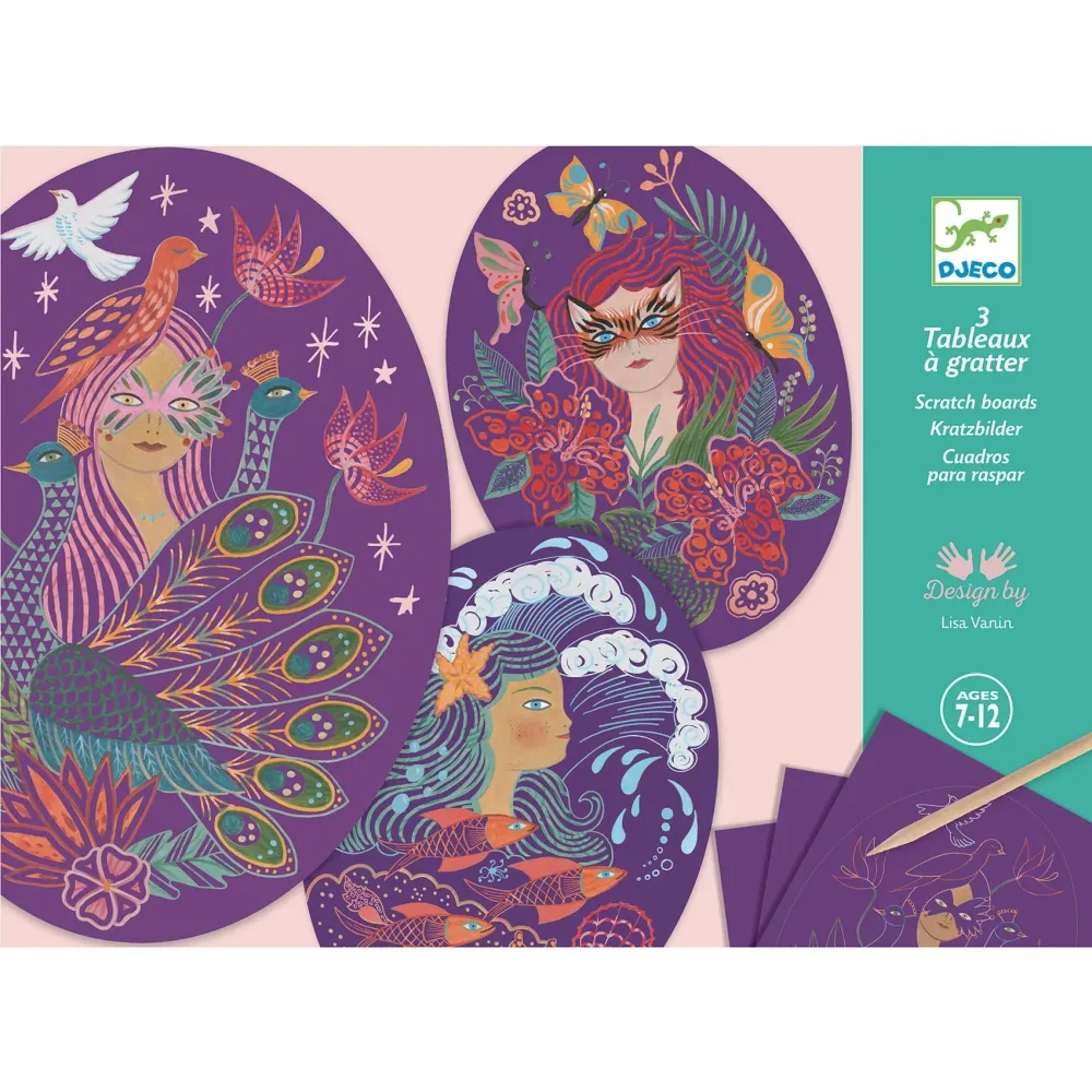 Djeco Scratch-offs gyerekeknek Nymphs