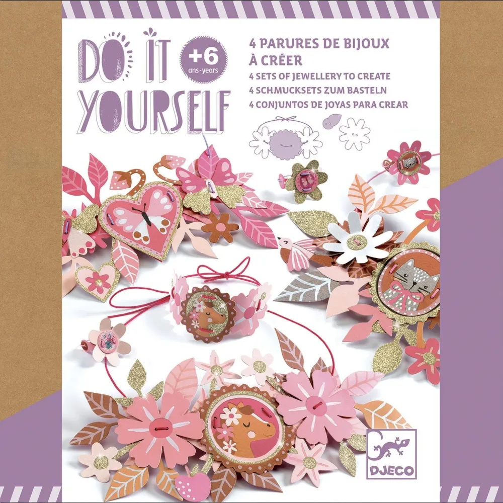 Djeco DIY Creative Kit Glitter medalionok