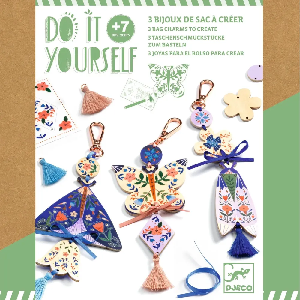 Djeco DIY pillangó kulcstartó készlet