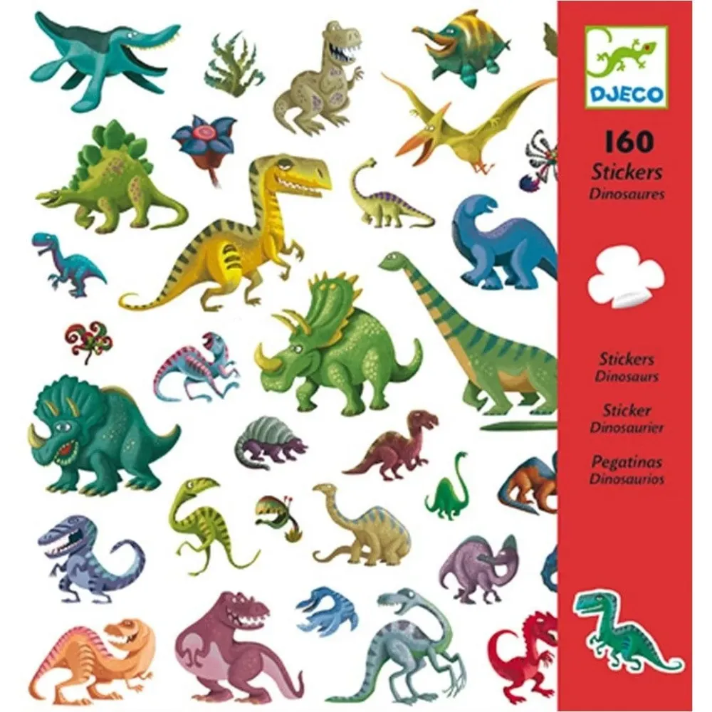 Djeco matricák 160 db. Dinoszauruszok