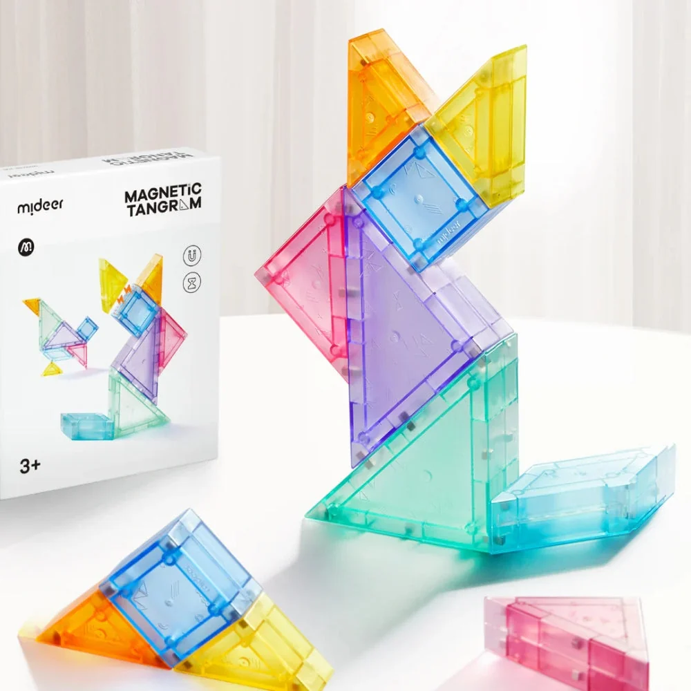 Mideer Mágneses 3D Tangram homokórával