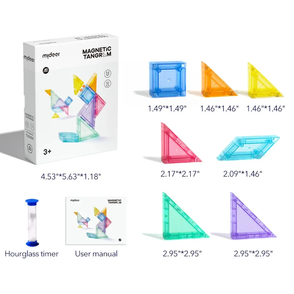 Mideer Mágneses 3D Tangram homokórával