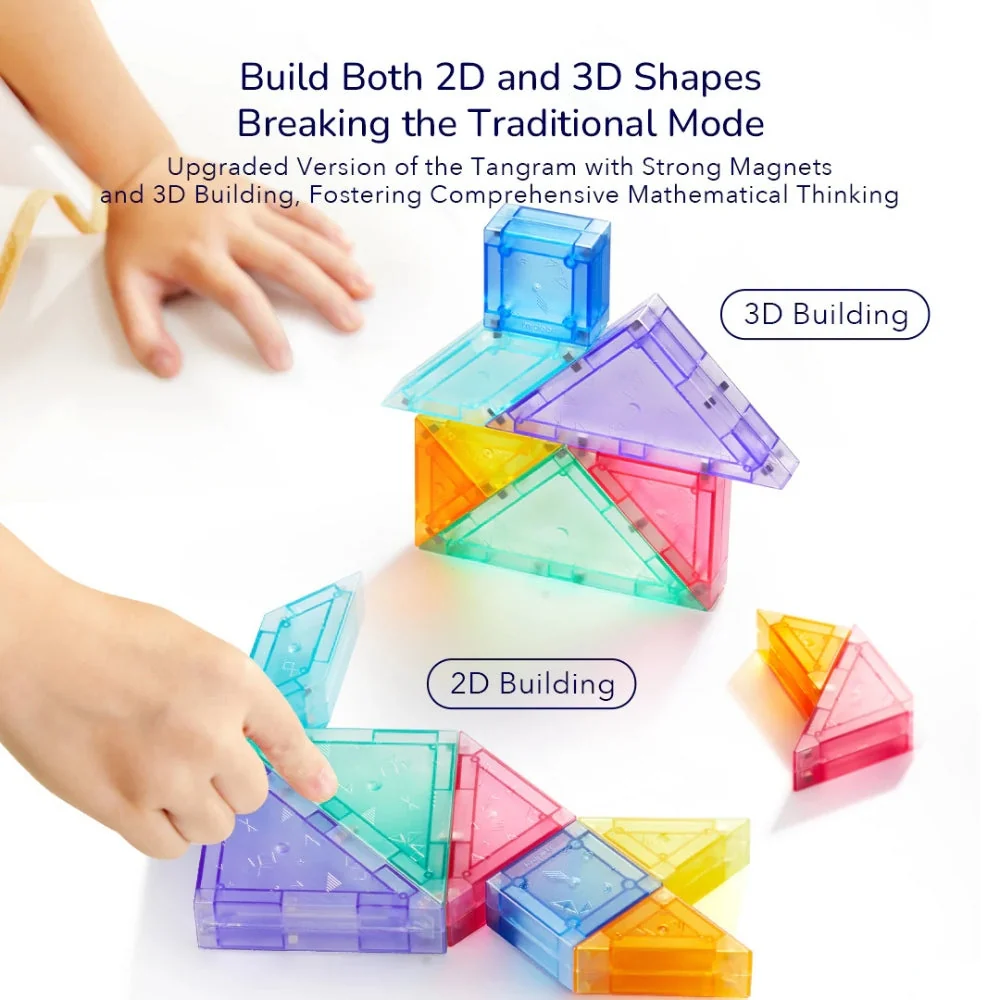 Mideer Mágneses 3D Tangram homokórával